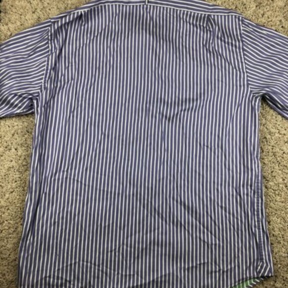 Lincs Men's Long Sleeve Size XL Purple Striped Button Up Shirt Casual Business - Picture 7 of 7